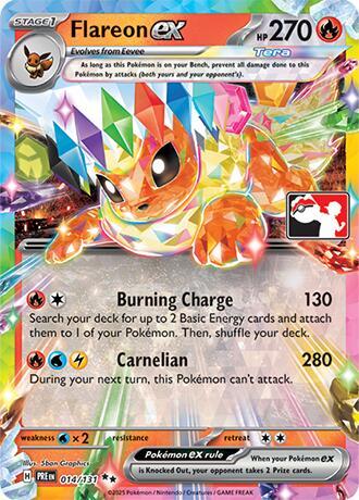 Flareon ex - 014/131 - Prize Pack Series Cards