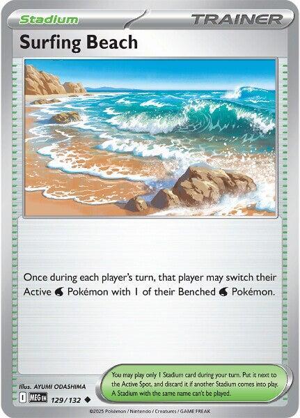 Surfing beach